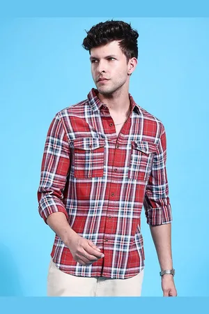 The Indian Garage Co Men Checked Casual Shirt
