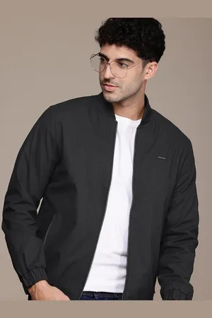 Nautica Geometric Printed Stand Collar Bomber Jacket