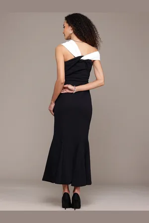 Bebe Colourblocked Sheath Maxi Dress