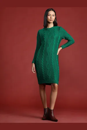 all about you Cable Knit Acrylic Winter Mini Dress