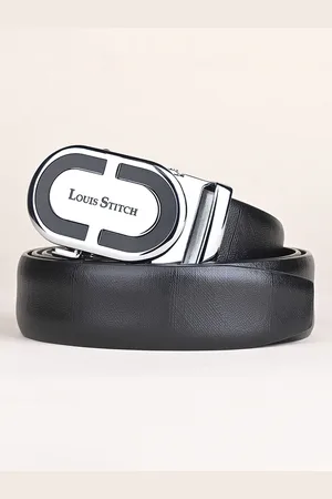 LOUIS STITCH Premium VT Leather Men Auto Lock Buckle Belt