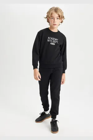 DeFacto Boys Embroidered Round Neck Long Sleeves Sweatshirt With Jogger