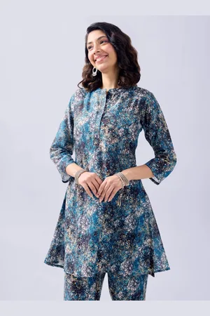 BAESD Women Abstract Printed Tunic & Palazzo Co-Ords