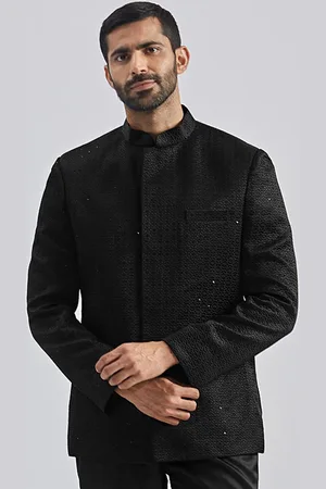 Vastramay Men Slim-Fit Embroidered Bandhgala Jodhpuri