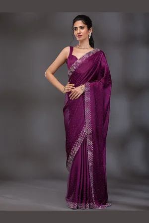 Koskii Embellished Beads and Stones Saree