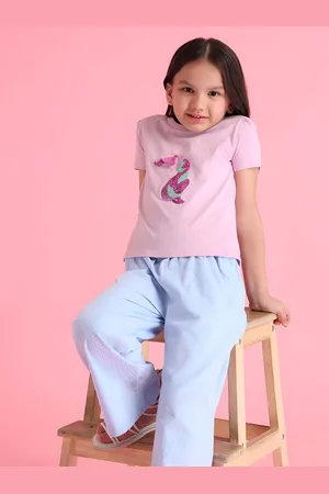 Ralph Lauren Girls Graphic Printed Round Neck Cotton T-shirt