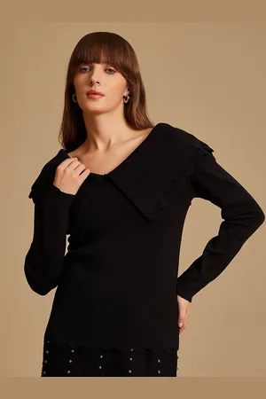 Kazo Women V-Neck Long Sleeves Top