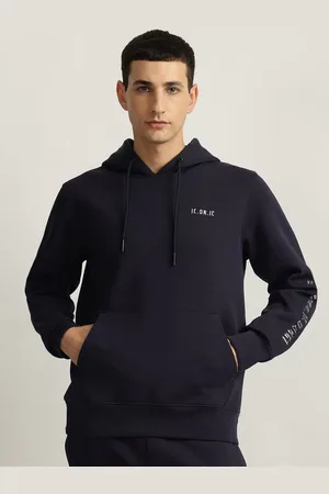ICONIC Men Cotton Hooded Pullover Sweatshirt