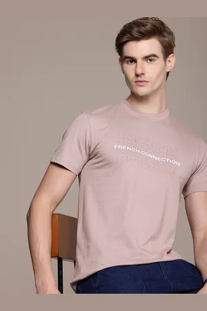 French Connection Men Typography Printed Pure Cotton Bio Finish T-shirt
