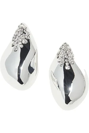 H&M Rhinestone-Embellished Dome Earrings