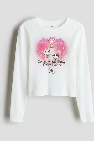 H&M Girls Print-Motif Jersey Top