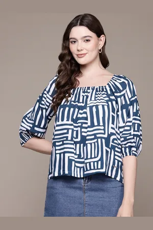 Nautica Geometric Print Pure Cotton Top