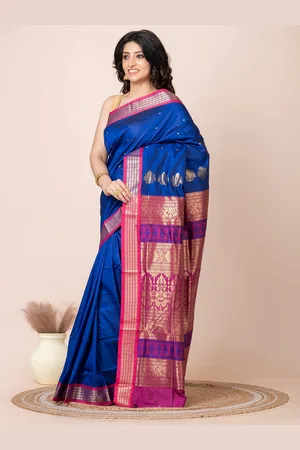 HOUSE OF ARLI Woven Design Zari Bomkai Silk Saree