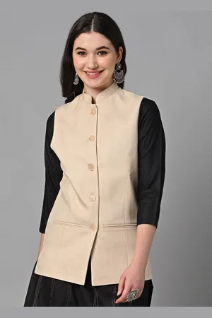 Kalini Women Mandarin Collar Nehru Jackets