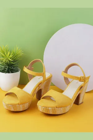 All Things Mochi Women Colourblocked Block Sandals with Buckles