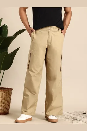 Mast & Harbour Men Pure Cotton Cargo Trousers