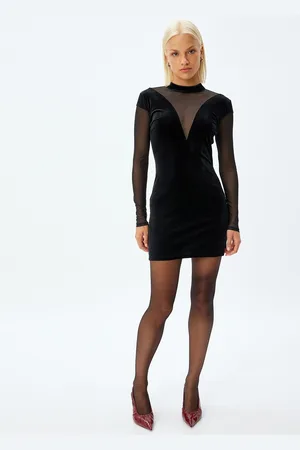 Koton Women Bodycon Long Sleeves Mini Dress