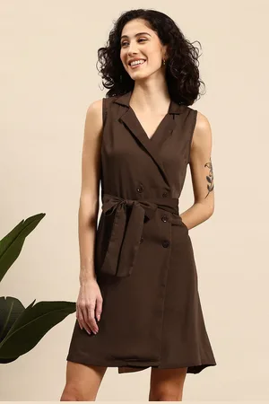 Mast & Harbour Formal Belted Mini Wrap Dress