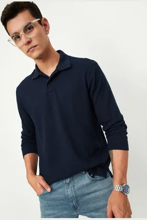 Max Collection Men Solid Polo Collar Cotton T-shirt