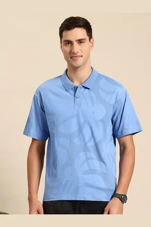 Mast & Harbour Men Printed Polo Collar Drop-Shoulder Sleeves T-shirt