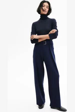 H&M Wide Belt-Detail Trousers