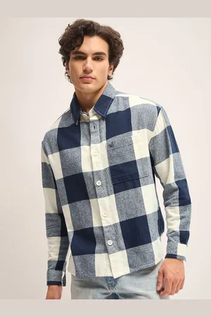 The Bear House Men Opaque Checked Casual Shirt
