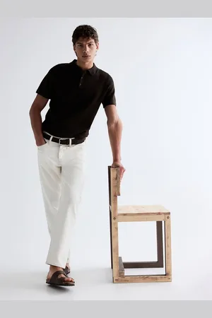 H&M Slim Fit Textured Polo Shirt