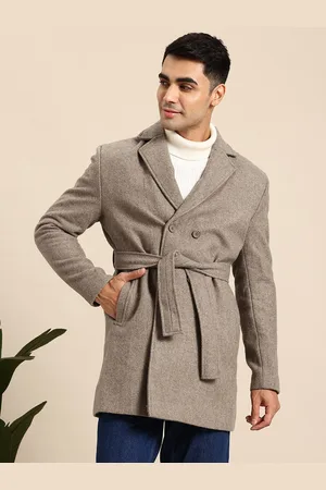 Mast & Harbour Hip Length Overcoat with Tie-Up Belt