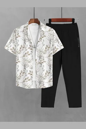 bullmer Printed Short Sleeves Shirt With Trousers Co-Ords