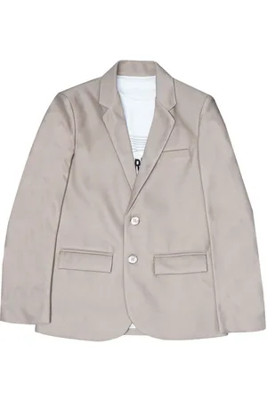 CHARCHIT Boys Notched Lapel Neck Single-Breasted Blazers