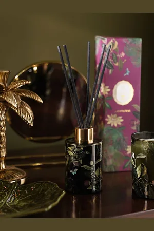 Pure Home and Living Olive-Green & Purple Printed Glass Diffusers - 120 ml