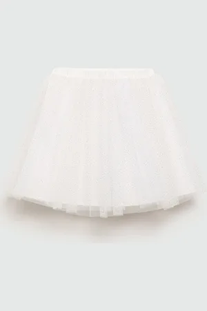 MANGO Girls Glitter Tulle Skirt