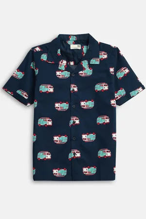 BONKIDS Boys Opaque Printed Casual Shirt