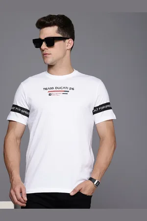 DUCATI Typography Printed Pure Cotton T-shirt