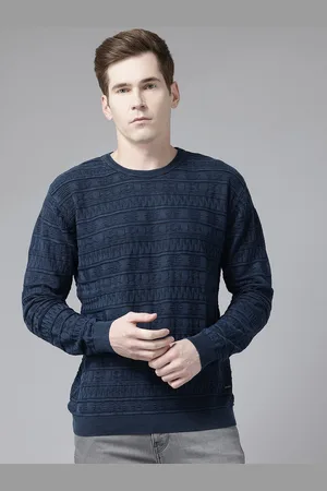 Park Avenue Men Self Design Pure Cotton Pullover