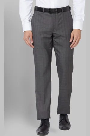 Park Avenue Men Mid-Rise Regular Fit Checked Trousers