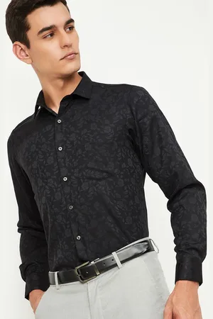 Max Collection Men Spread Collar Floral Printed Cotton Casual Shirt