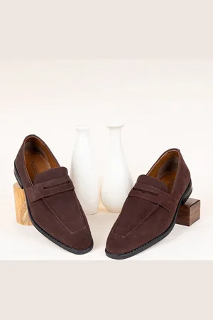 LOUIS STITCH Men Round Toe Suede Lightweight Loafers