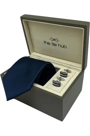 The Tie Hub Men Neck Tie & Cufflinks Accessory Gift Set