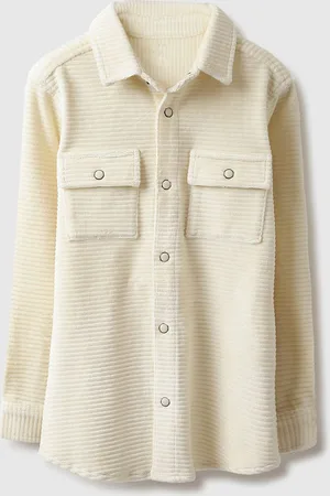 Benetton Boys Spread Collar Textured Cotton Casual Shirt