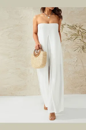 LULU & SKY Women Strapless Basic Jumpsuit