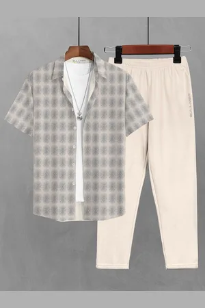 bullmer Printed Short Sleeves Shirt With Trousers Co-Ords