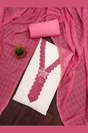 Kalini Embroidered Thread Work Unstitched Dress Material