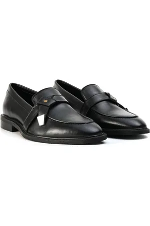 MONKSTORY Men Belted Formal Slip-Ons