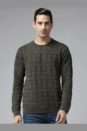 Park Avenue Men Self Design Pure Cotton Pullover