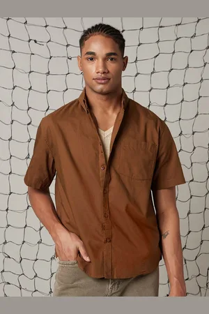Hubberholme Men Relaxed Spread Collar Solid Cotton Relaxed Fit Casual Shirt