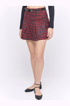 COVER STORY Checked Mini Skirts
