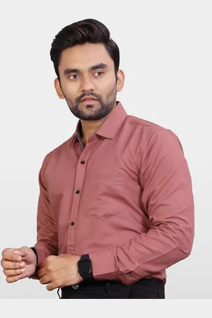 Metronaut Men India Slim Spread Collar Solid Slim Fit Casual Shirt