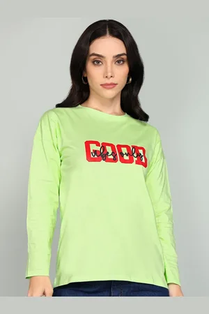 Guti Women Pure Cotton Applique T-shirt