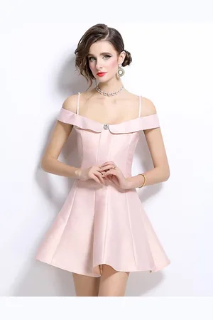 JC Collection Women Off-Shoulder Fit & Flare Mini Dress